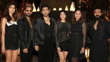Allu Sirish Wedding: Ram Charan and Allu Arjun Reunite for Star-Studded Pre-Wedding Bash in Hyderabad (View Post)