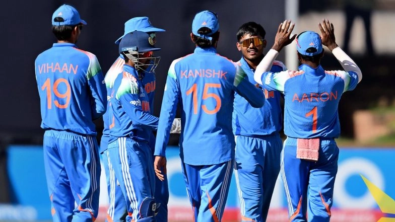 India Qualify For U19 World Cup 2026 Final; Aaron George, Vaibhav Suryavanshi and Ayush Mhatre Shine As Boys in Blue Set To Meet England In Summit Clash