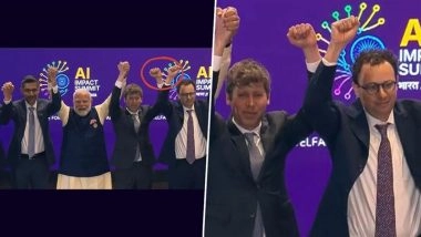 Sam Altman and Dario Amodei's 'No Hand Holding' While Posing With PM Modi Goes Viral, Sparks Funny Reactions (Pics and Videos)