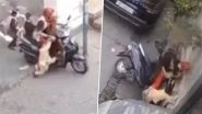 Muzaffarnagar: Child Accidentally Pulls Scooter Accelerator, Vehicle Crashes Into Wall; Several Injured (Watch Video)