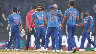 India Defeats Namibia By 93 Runs in T20 World Cup 2026: Hardik Pandya, Varun Chakaravarthy Shine as Men in Blue Win Second-Straight Match