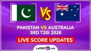Pakistan vs Australia Live Score Updates of 3rd T20I 2026