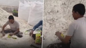 social-viral-‘Yuvraj Poha’ Under Scanner? Viral Video Shows Workers Sitting on Chivda While Packing, Sparks Hygiene Row