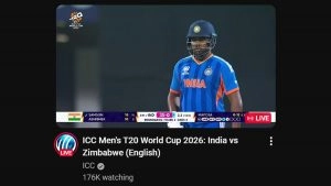 IND vs ZIM Free Live Streaming on YouTube in India? User Claims Goof up by ICC TV