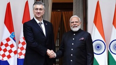 AI Impact Summit 2026: PM Narendra Modi Meets Croatian Counterpart Andrej Plenkovic, Discusses AI, Clean Energy and India-EU FTA (See Pics and Video)