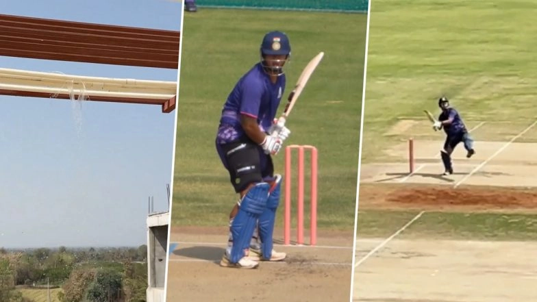 Vaibhav Suryavanshi Breaks Water Pipe While Batting During Rajasthan Royals’ Training Camp Ahead of IPL 2026 (Watch Video)