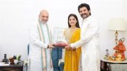 Vijay Deverakonda and Rashmika Mandanna Invite Union Home Minister Amit Shah to Their Wedding Reception (See Pics)