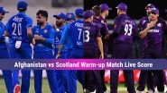 Afghanistan vs Scotland Live Score Updates ICC T20 World Cup 2026 Warm-up Match