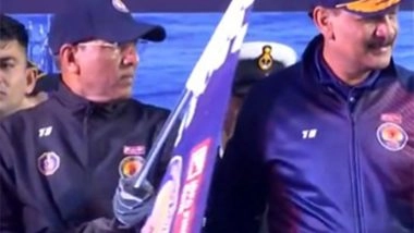 Sports News | Mansukh Mandaviya, Indian Navy Chief Flag off INHM 2026 in Delhi; Saina Nehwal, PR Sreejesh Laud Initiative