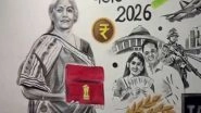 Entertainment News | Amroha: Charcoal Artist Creates Stunning Sketch of Nirmala Sitharaman for Union Budget 2026