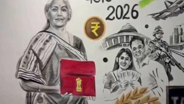 Entertainment News | Amroha: Charcoal Artist Creates Stunning Sketch of Nirmala Sitharaman for Union Budget 2026
