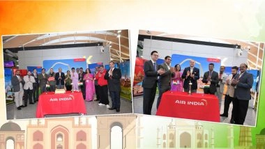 World News | Indian Consul General in Shanghai Attends Air India's Inaugural Ceremony of Flights