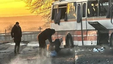 World News | Ukraine: 15 Killed, 7 Injured as Russian Drone Hits Miners' Bus in Pavlohrad, Emergency Service Says