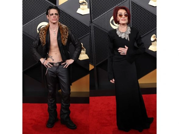 Entertainment News | Grammy 2026: Yungblud Stylishly Wins Award for Best Rock Performance, Sharon Osbourne Arrives in Black Outfit