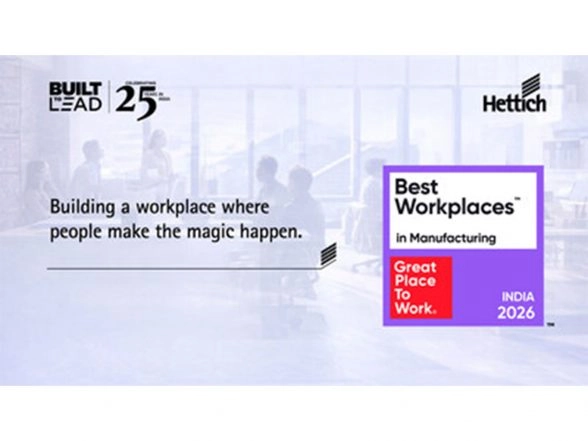 Business News | Hettich India Recognised Among the Top 50 India's Best Workplaces™ in Manufacturing 2026 - Large Category