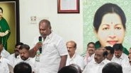 India News | AIADMK Amma Peravai Wing Resolves to Celebrate Former CM Jayalalithaa's Birth Anniversary