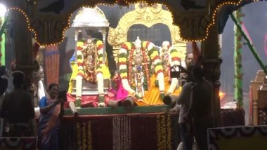 India News | Tamil Nadu: Thousands Witness Meenakshi-Sundareswarar Float Festival at Mariamman Teppakulam