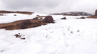 India News | J&K: Tourists Flocking to Unexplored Snowy Landscapes of Ladha Dhar in Udhampur