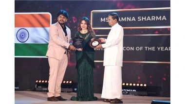 Business News | A Moment of Global Pride: Kamna Sharma Honored by Sri Lanka's 7th President, Maithripala Sirisena