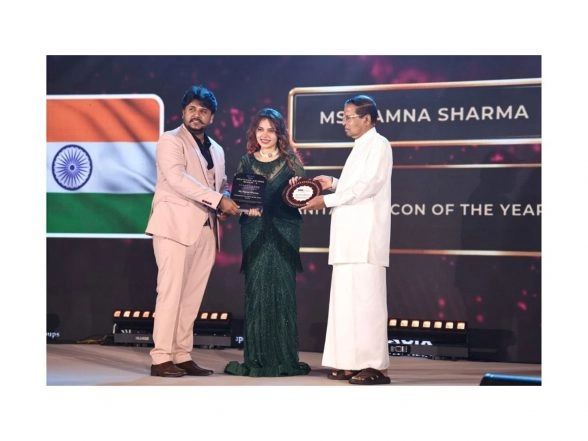 Business News | A Moment of Global Pride: Kamna Sharma Honored by Sri Lanka's 7th President, Maithripala Sirisena