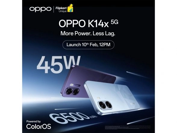 Business News | OPPO K14x 5G Set to Launch in India on 10th February 2026 Power, Performance and Smoothness Come Together in the Next K Series Smartphone