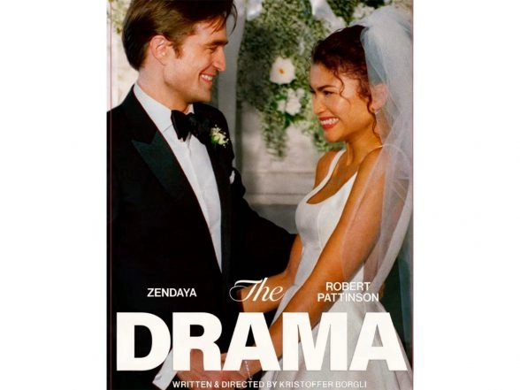 Entertainment News | Zendaya, Robert Pattinson's New 'The Drama' Posters Hint at Wedding Day Crisis