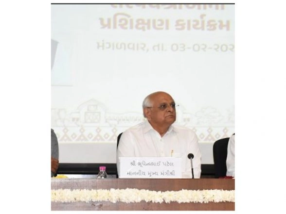 India News | Gujarat Chief Minister Urges Sarpanches to Uphold Responsibility of Building Viksit Villages