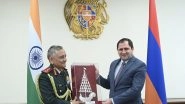 World News | CDS General Anil Chauhan Calls on Armenia Defence Minister Papkyan; Discusses Strengthening Defence Cooperation
