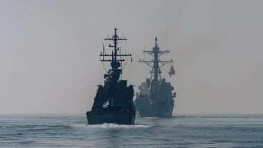 World News | US Aircraft Carrier Shoots Down Iranian Drone in Arabian Sea Amid Rising Tensions