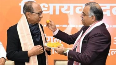 India News | BJP National General Secretary Tarun Chugh Congratulates Newly-elected Manipur Legislature Party Leader Yumnam Khemchand Singh