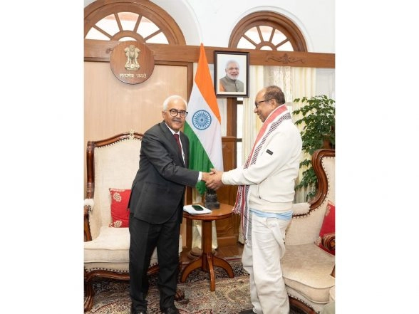 India News | Newly-elected BJP Manipur Legislature Party Leader Yumnam Khemchand Singh Meets Governor Ajay Bhalla