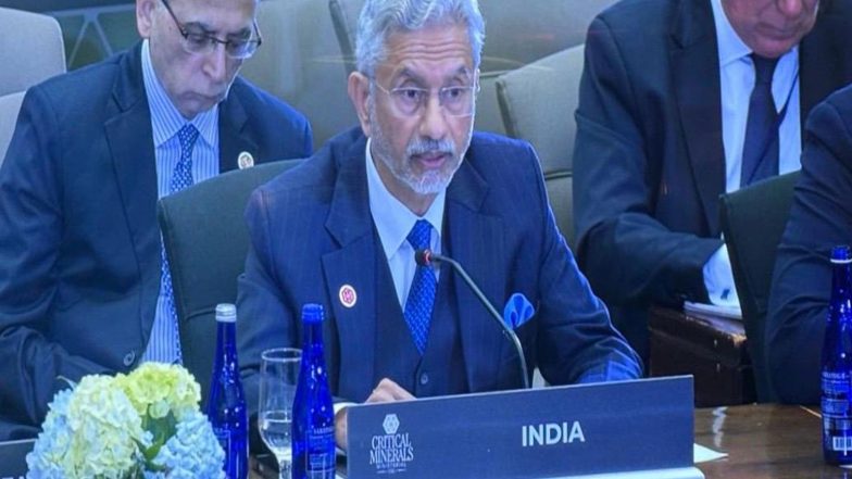 World News | EAM Jaishankar Flags Supply Chain Risks at Critical Minerals Ministerial in US, Backs Global Cooperation