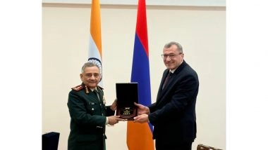 World News | CDS Gen Chauhan Meets Armenian Deputy Defence Minister to Boost Strategic Ties