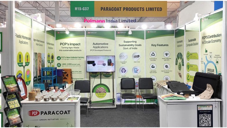 Business News | Paracoat Products Champions Sustainable Innovation with Agro-Material Composite Granules at Plast India Expo 2026