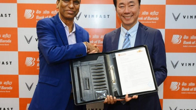 Business News | VinFast India Partners with Bank of Baroda to Deliver Dealer Invoice Financing Solutions