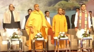 India News | Uttarakhand: CM Dhami, Rajnath Singh, Yogi Adityanath Attend Gurudev Samadhi Temple Idol Installation