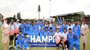 Sports News | BCCI Announces Rs 7.5 Crore Cash Prize for India's U-19 Team After World Cup Win