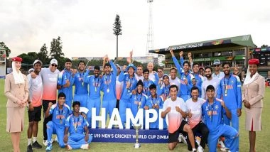 Sports News | BCCI Announces Rs 7.5 Crore Cash Prize for India's U-19 Team After World Cup Win