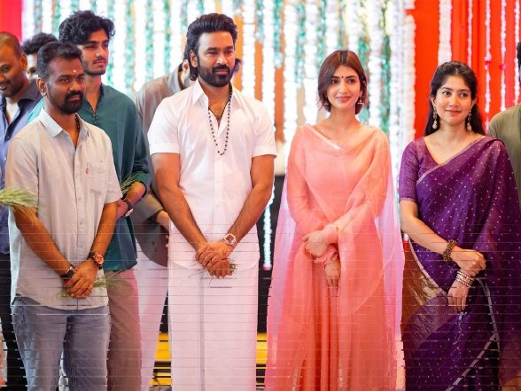 Entertainment News |  D55: Dhanush, Sai Pallavi Starrer Goes on Floor, Pics Go Viral