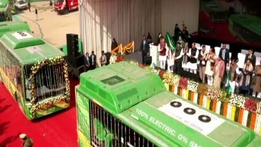 India News | Delhi CM Rekha Gupta Flags off 500 Electric Buses to Mark BJP-led Government's First Year