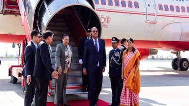 World News | Seychelles President Herminie Arrives in New Delhi After Engagements in Chennai, Mumbai as Part of State Visit to India