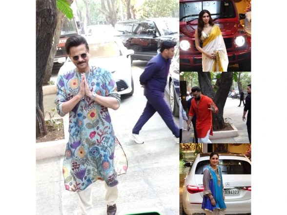 Entertainment News | Anil Kapoor to Bebo: B-town Turns Up in Style as Sonam Kapoor Hosts Baby Shower