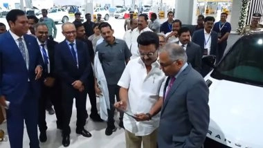 Business News | M.K. Stalin Inaugurates Tata Motors Passenger Vehicle JLR at Ranipet District in Panapakkam