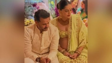 Entertainment News | Sonam Kapoor Redefines Maternity Fashion in Custom Cape Lehenga for Baby Shower