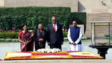 World News | Seychelles President Patrick Herminie Pays Tributes at Rajghat