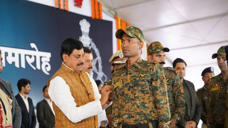 India News | MP CM Yadav Awards Out-of-turn Promotions to 60 Brave Soldiers for Anti-Naxal Operations