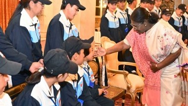 India News | President Murmu Receives Specially-abled Children from Ladakh at Rashtrapati Bhavan