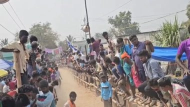 India News | Tamil Nadu: Over 350 Bulls Take Part in 6th Annual Bull-taming Festival at Puthukovil