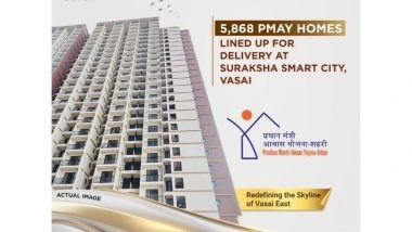 Business News | 5868 PMAY Units Lined Up for Delivery at Suraksha Smart City, Vasai