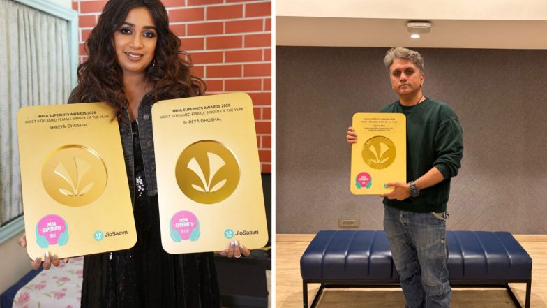 Entertainment News | JioSaavn's India Superhits Awards: 'Saiyaara' Tops Charts, Shreya Ghoshal and Arijit Singh Among Most-streamed Artists